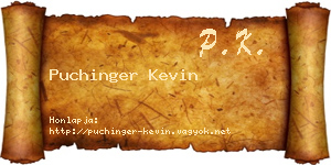 Puchinger Kevin névjegykártya